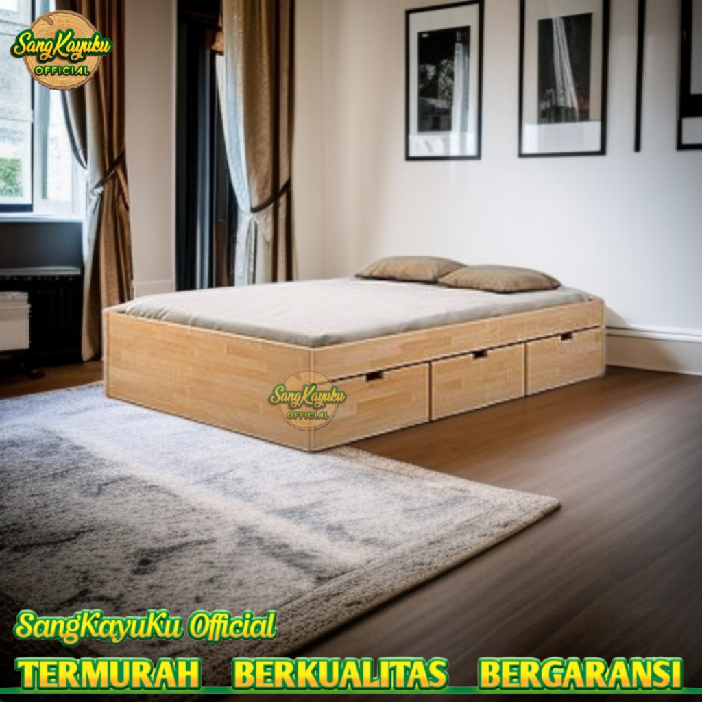 SangkayuKu Dipan Laci Divan tempat tidur minimalis tempat tidur  dipan kasur divan kasur sandaran te