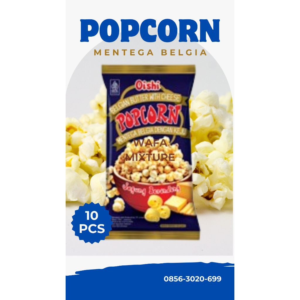 

Oishi PopCorn / Pop Corn Oishi Mentega ( Kemasan Mini ) isi 10 renteng