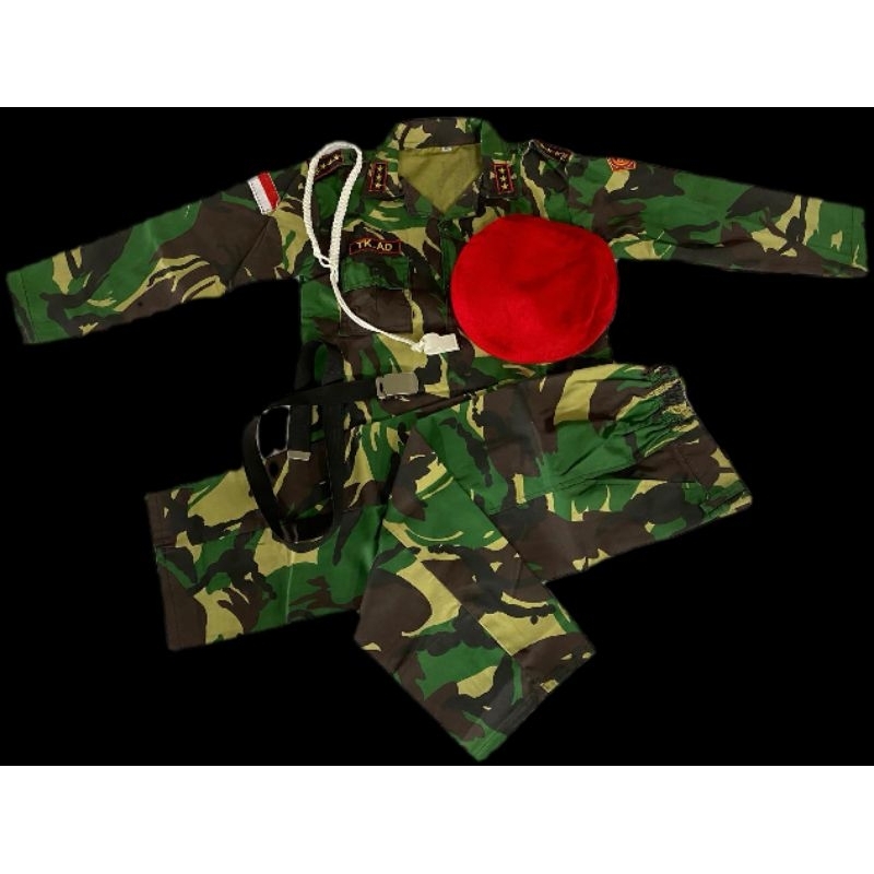 baju seragan  Tni AD - tni au anak tk/ paud  paket komplit