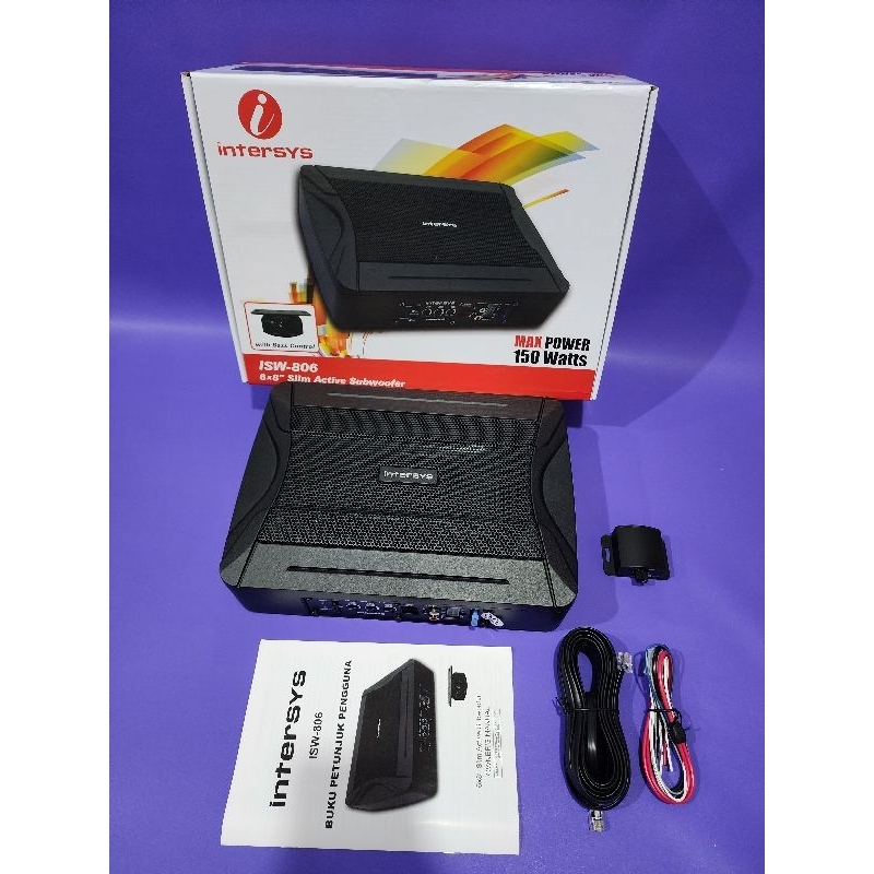 Subwoofer kolong jok mobil 8 inch intersys isw-806 free setelan bass subwoofer