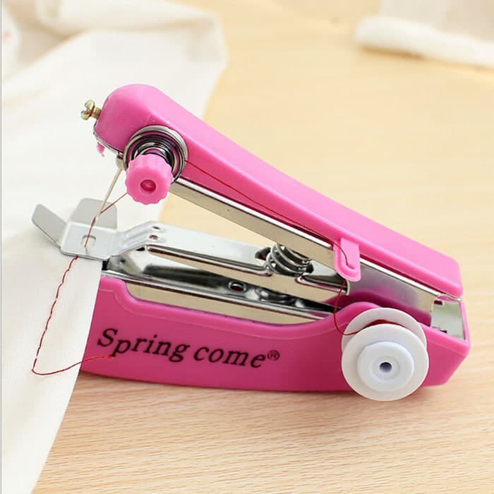 Jahit Mini Mesin Alat Jahit Mini / Mesin Jahit Tangan Manual Portable Sewing mini Staples Kain / Mes
