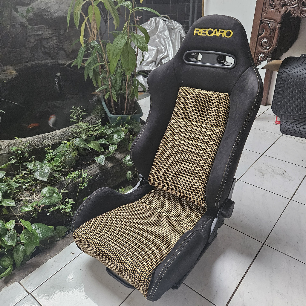 Jok Racing Recaro SR4 Tomcat Import Suede Fabric Yellow Racing Seats Recaro SR4 Suede Alcantara