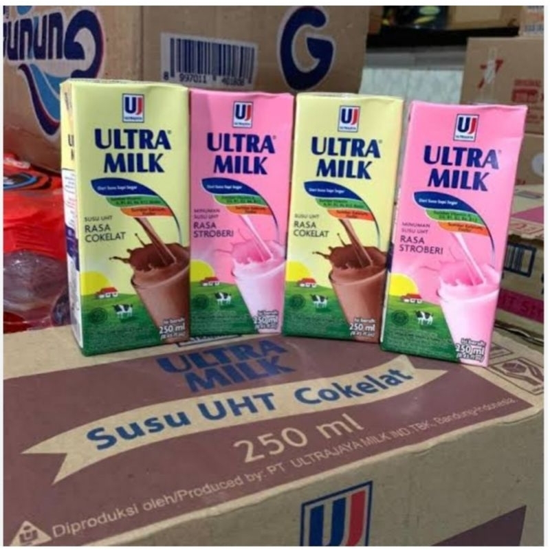 

PROMO MURAH / Susu UHT Ultra Milk varian rasa / 1 DUS isi 40pcs / kemasan 125ml,200ml dan 250ml