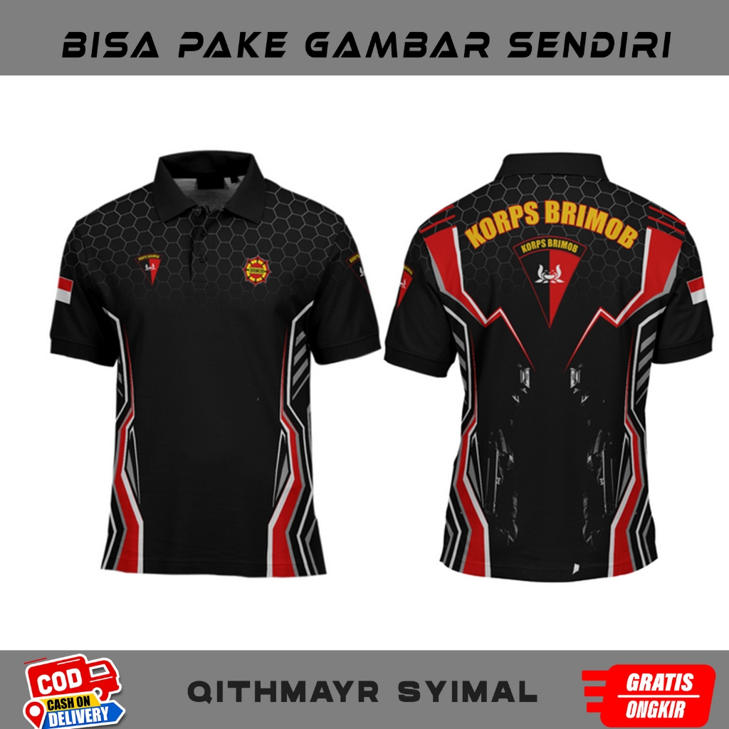 [BISA COD] atasan pria baju brimob kaos polisi - cita cita ingin menjadi polisi