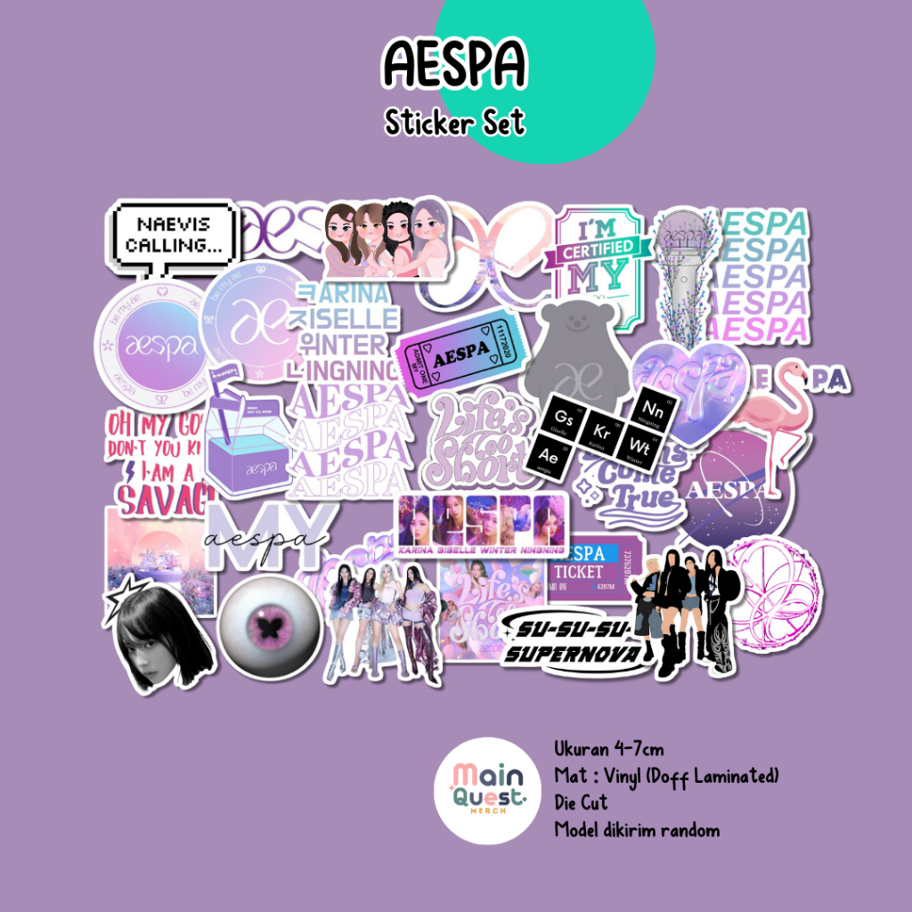 

Sticker Aespa | Sticker Aesthetic / Sticker Tumblr / Sticker Laptop / Sticker Anti Air / Sticker Vinyl / Sticker Die Cut / Sticker Kpop / Sticker Cute