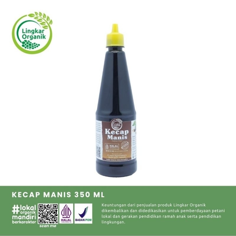 

Kecap Manis 350ml - Organik / Lokal / Non GMO - Lingkar Organik / Nora Healthy Food
