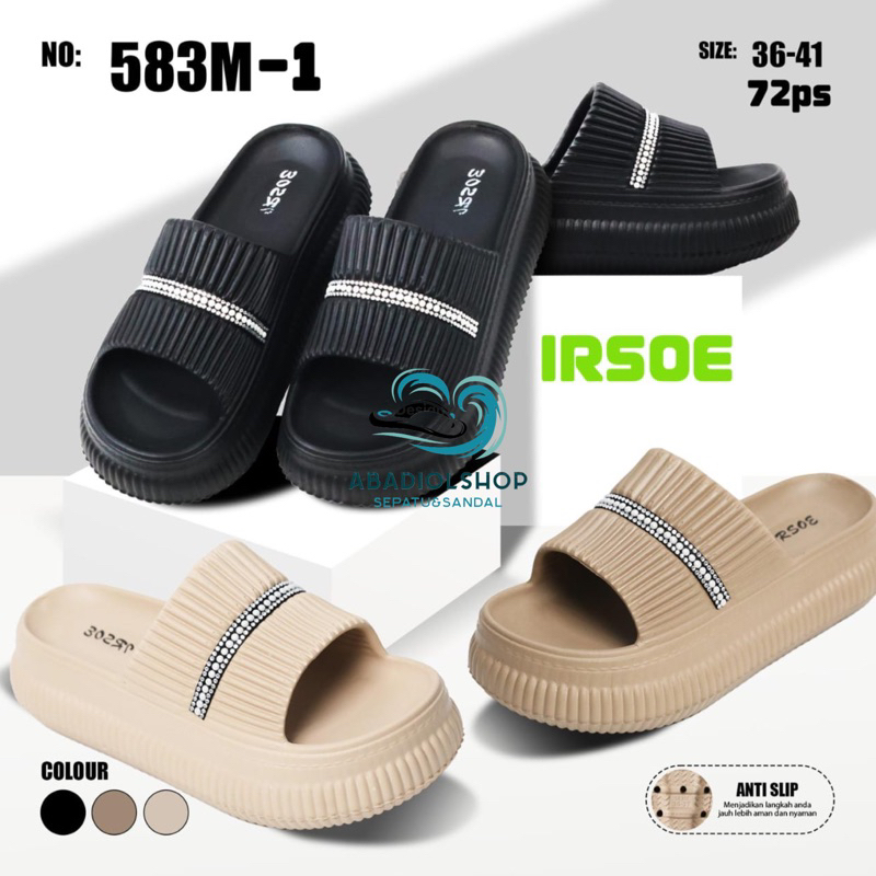 IRSOE - SANDAL IRSOE 583M-1 SLIP ON WANITA TERBARU / SANDAL SELOP IRSOE WANITA TERMURAH SIZE 36-41