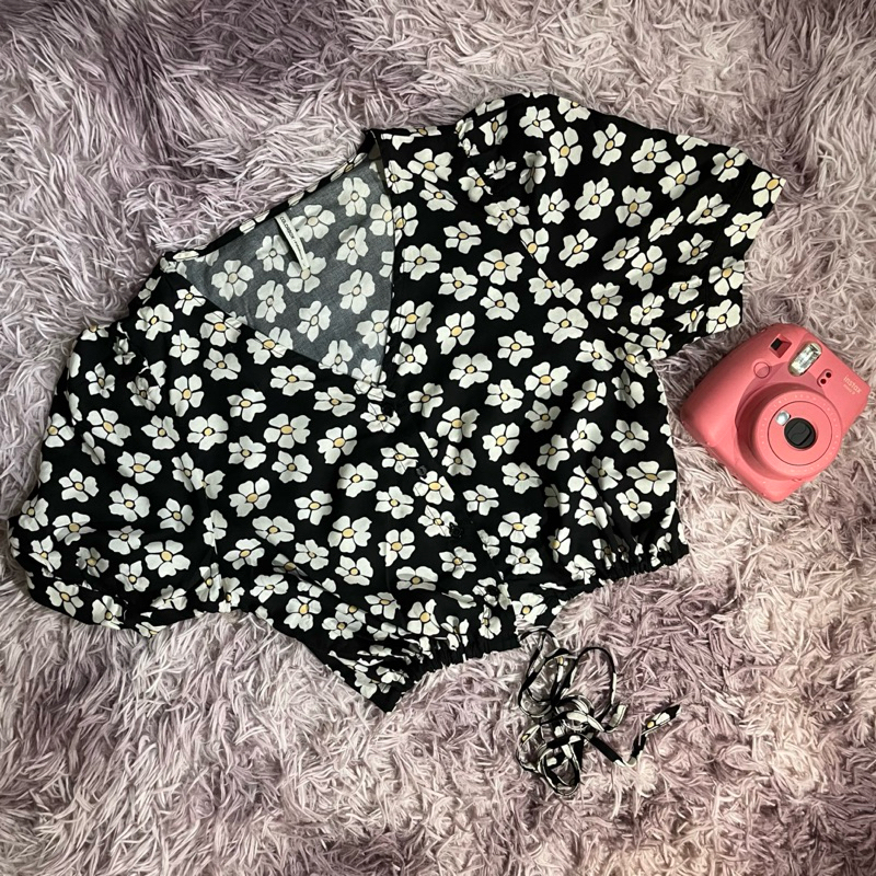 baju wanita croptop serut colorbox
