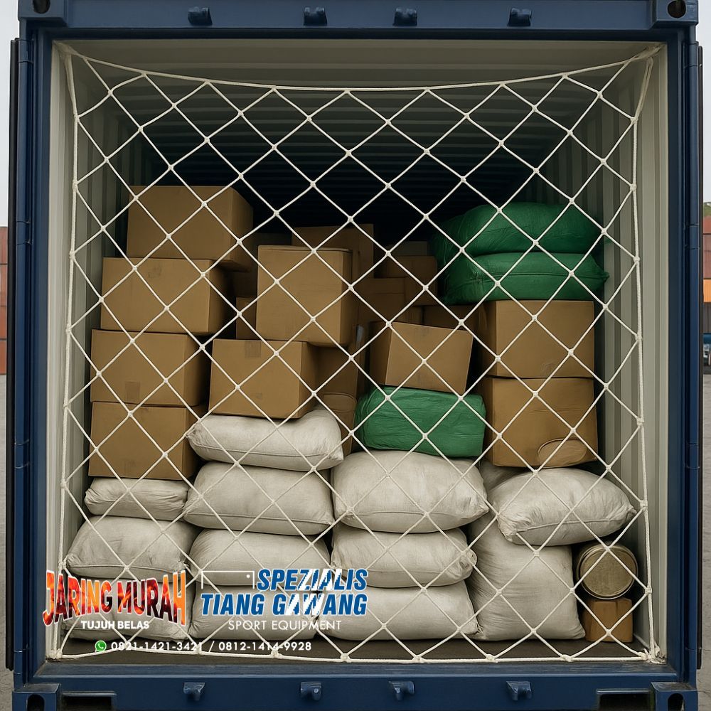 Jaring Sekat & Penutup Kontainer Barang Untuk Container 20 Feet & 40 Feet Kuat & Tahan Tarikan
