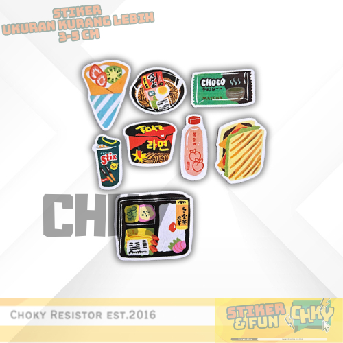 

Sticker/Stiker FUN Korean Snack/Cemilan Korea Vol 6
