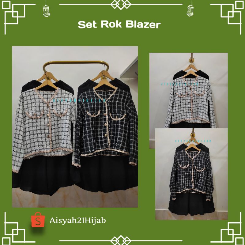 Aisyah21hijab | Set Rok Blazer  | Atasan & Skirt Ala Korea