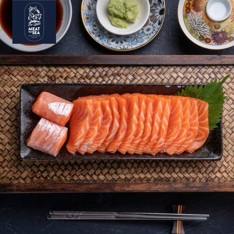 

[IKAN SEGAR] Norwegia Salmon FRESH Fillet Portion Sashimi Grade 4s 800g
