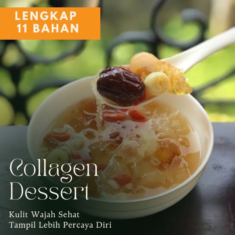

PREMIUM COLLAGEN DESSERT LENGKAP 11 BAHAN (Triple, Peach Gum, Snow Bird Nest) HALAL