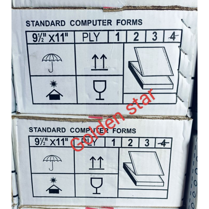 

Kertas komputer 91/2 × 11 4 ply putih polos