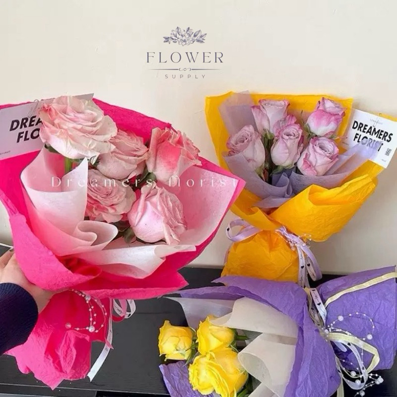 

FLOWERSUPPLY - 1BUNGKUS KERTAS HAND WRINKLED CRAFT PAPER WRAPPING PAPER ISI 5 - KERTAS WRAPPING - KERTAS BUKET WRINKLE