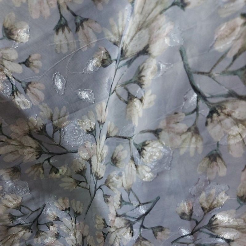 Kain ceruty rubiah/bahan chiffon rubiah motif,rubiah printing