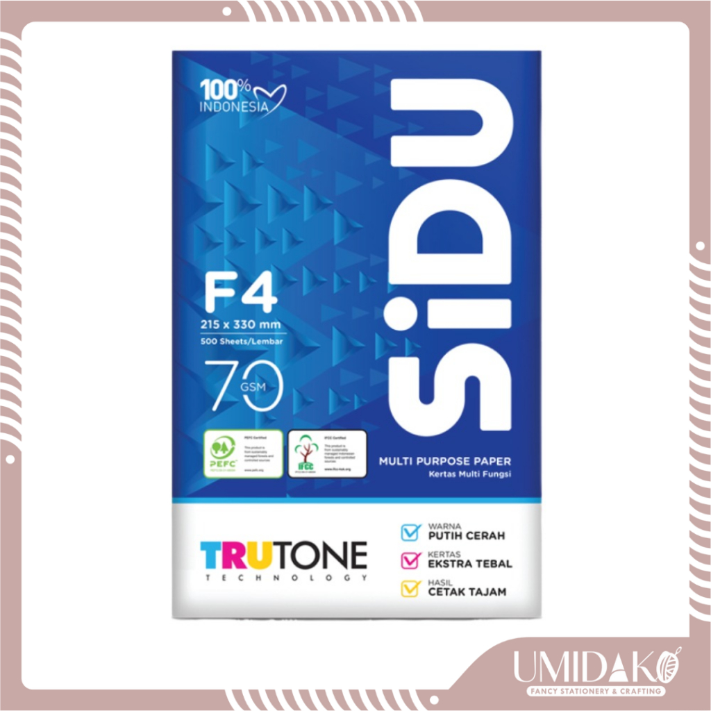 

[UMIDAKO] KERTAS HVS SIDU F4
