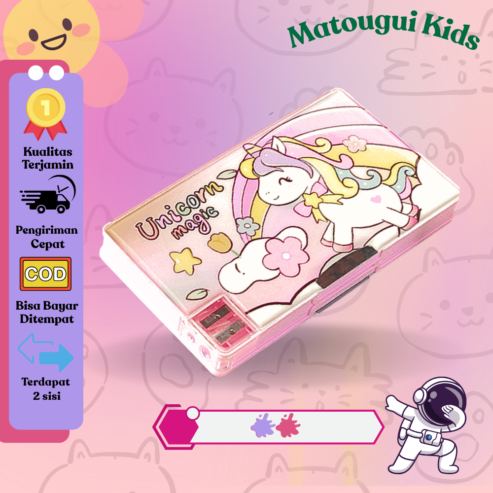 

【MTG.KIDS】Tempat Pensil Untuk Anak Sekolah Dasar Dan Taman Kanak-kanak Kapasitas Besar Kotak Pensil Lapisan Qanda Sederhana Kotak pensil pola unicorn kartun multi -fungsi