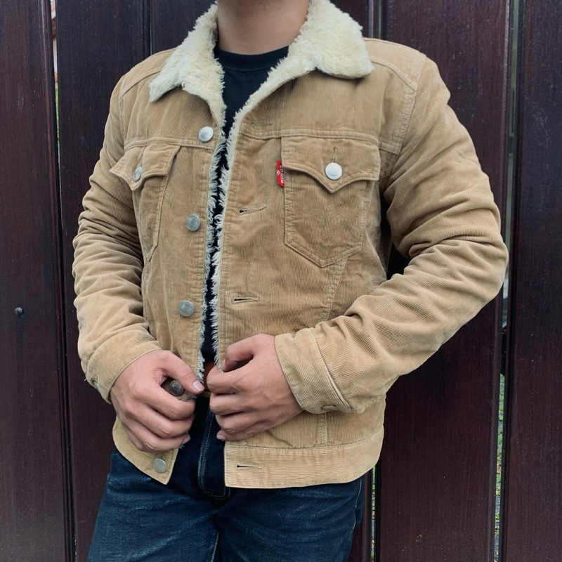 Exclusive Vintage Edwin Colduroy Fur Jacket