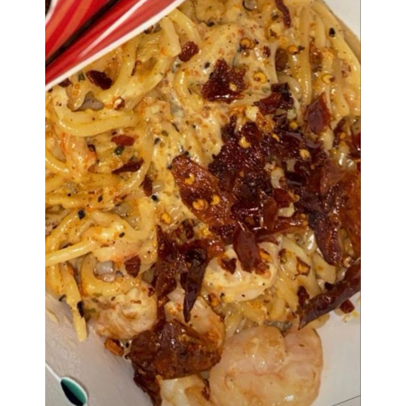 

Spaghetti Aglio topping butter shrimp/carbonara beef