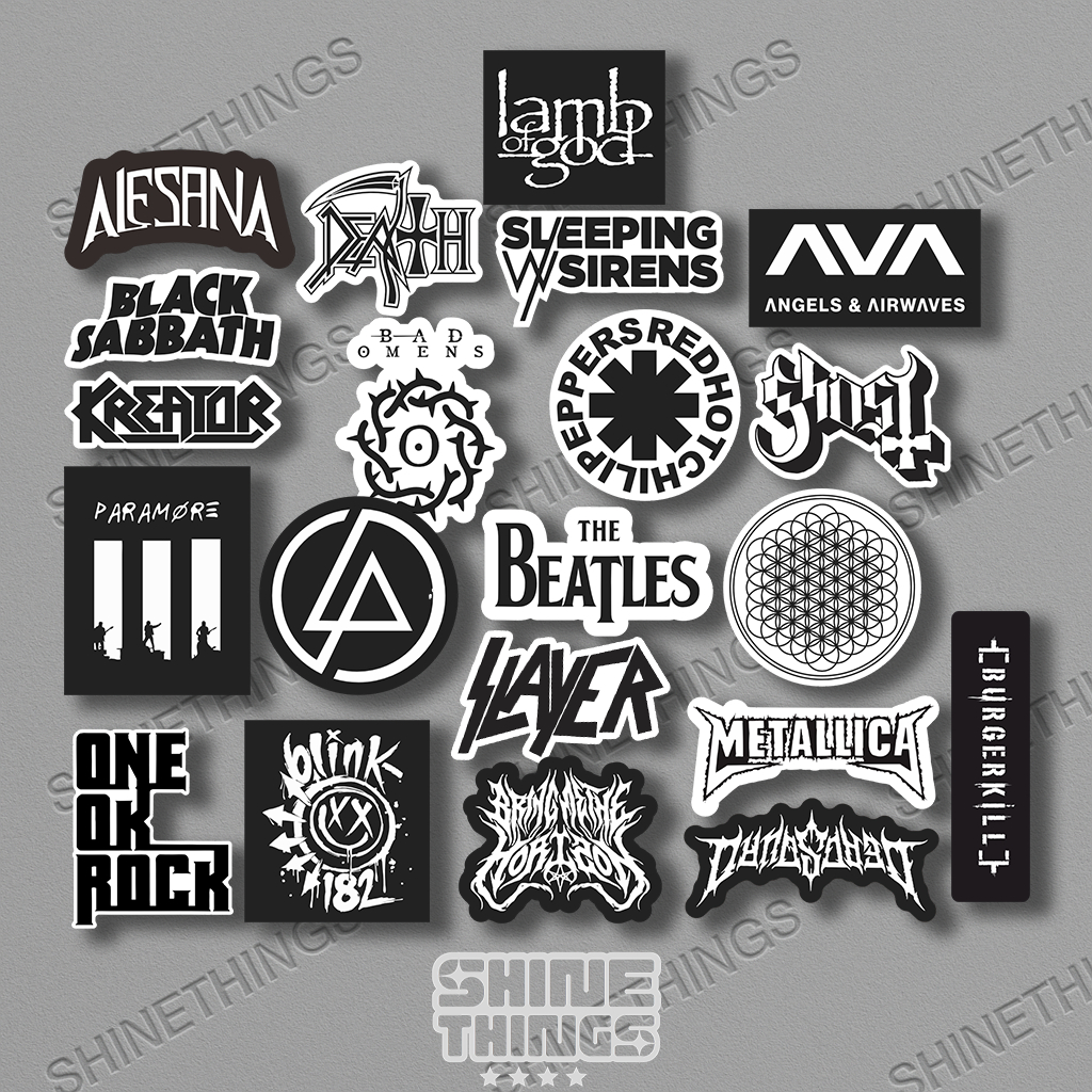 

sticker pack musik stiker band BMTH LP THE BEATLES || STIKER PACK MUSIC BAND METAL