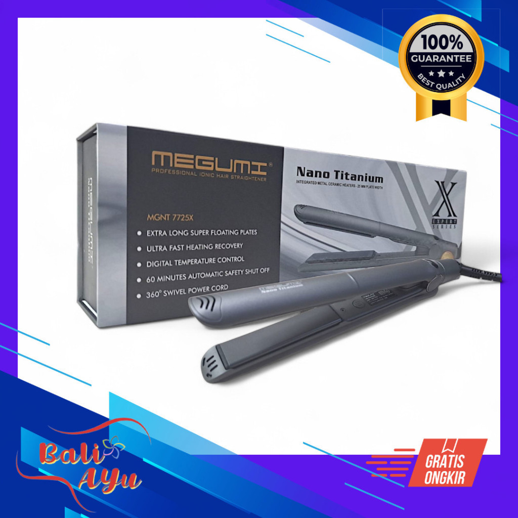 Megumi Catok Nano Titanium  MGNT 7725X/ Catokan Rambut Professional MEGUMI Nanotitanium Terbaru MGNT