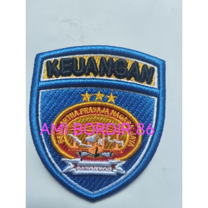 logo keuangan polri timbul 3D timbul