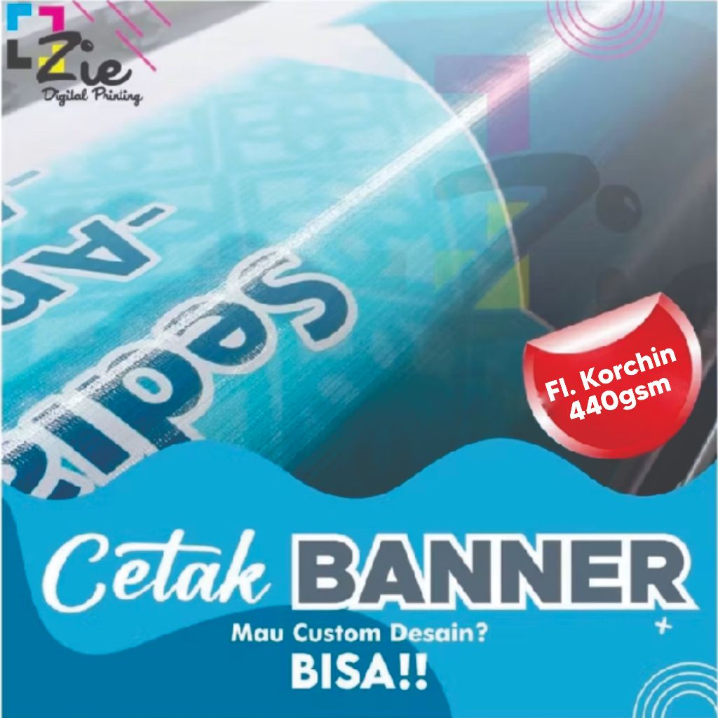 Cetak Banner Frontlite Bahan Korchin 440gr Spanduk Backdrop Custom