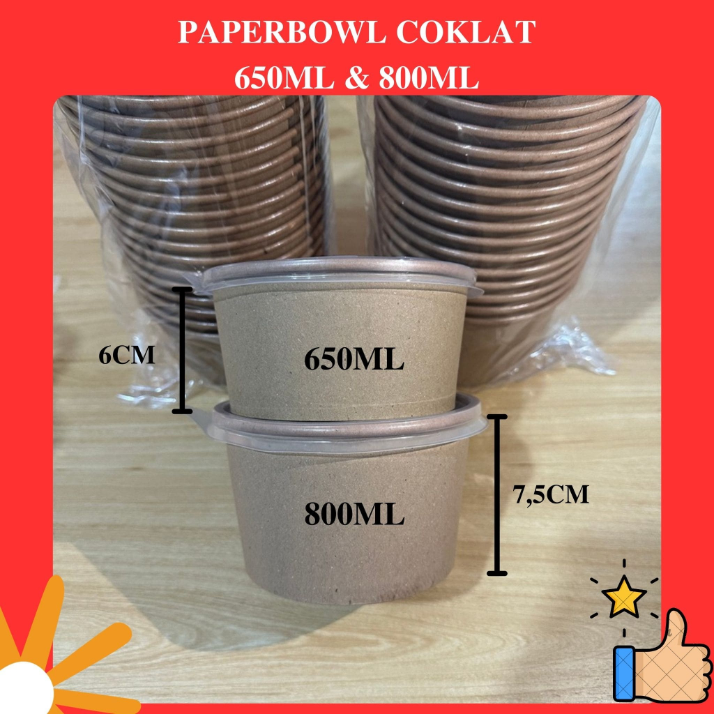 PAPERBOWL / MANGKOK KERTAS / WADAH NASI DAN MAKANAN KERTAS