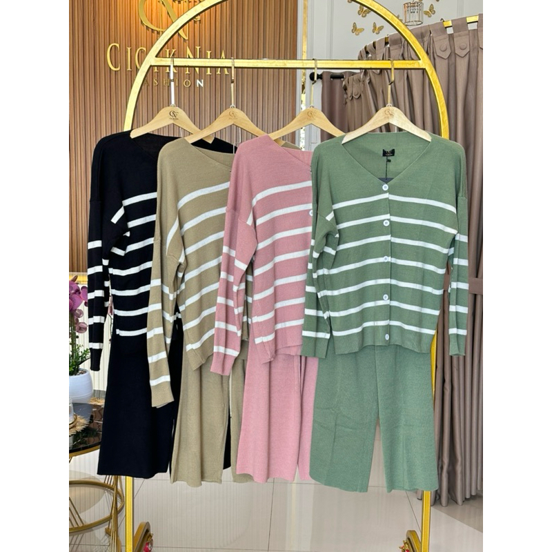 CNF Baju Rajut Premium Set Celana Kancing Depan Ukuran Jumbo