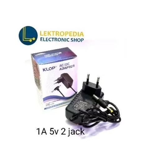 Adaptor Power Supply 5V 1A Double Head 2 Jack 5 volt v 5volt 1ampere 1 a ampere