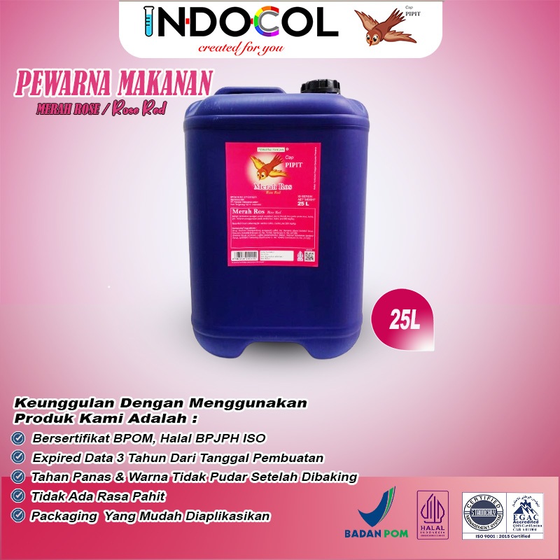

PEWARNA CAIR MAKANAN MERAH ROS CAP PIPIT (25 LITER)
