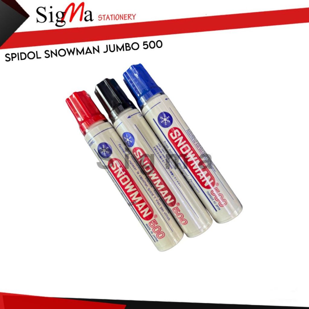 

Spidol Permanen Jumbo Snowman 500 Hitam Biru Merah Permanent / Spidol Jumbo Snowman [ 1 LUSIN ]