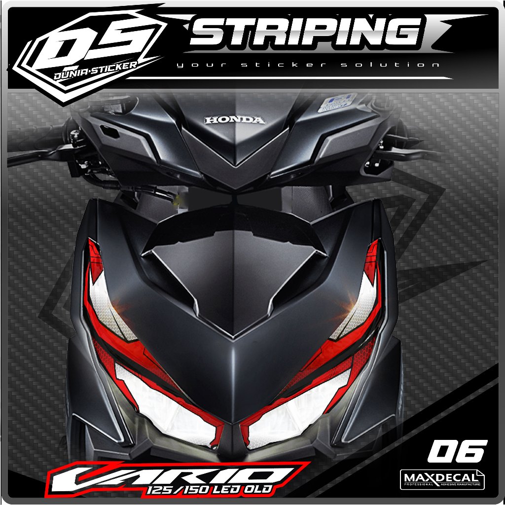 06 STICKER TRANSPARAN LAMPU ALIS VARIO 125/150 LED OLD - STICKER LAMPU ALIS VARIO 125/150 LED OLD RA
