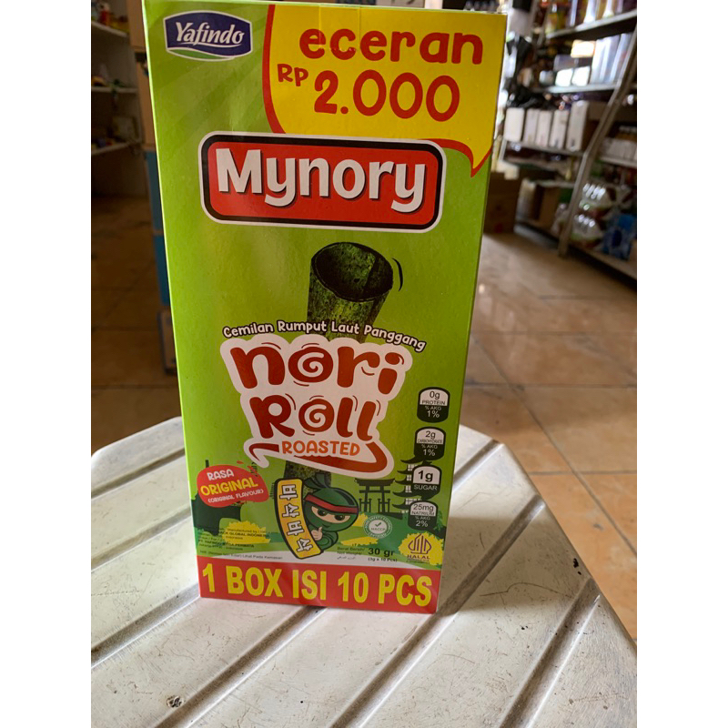 

Mynory Nori Roll Cemilan Rumput Laut Rasa Original 30g Isi 10 Pcs