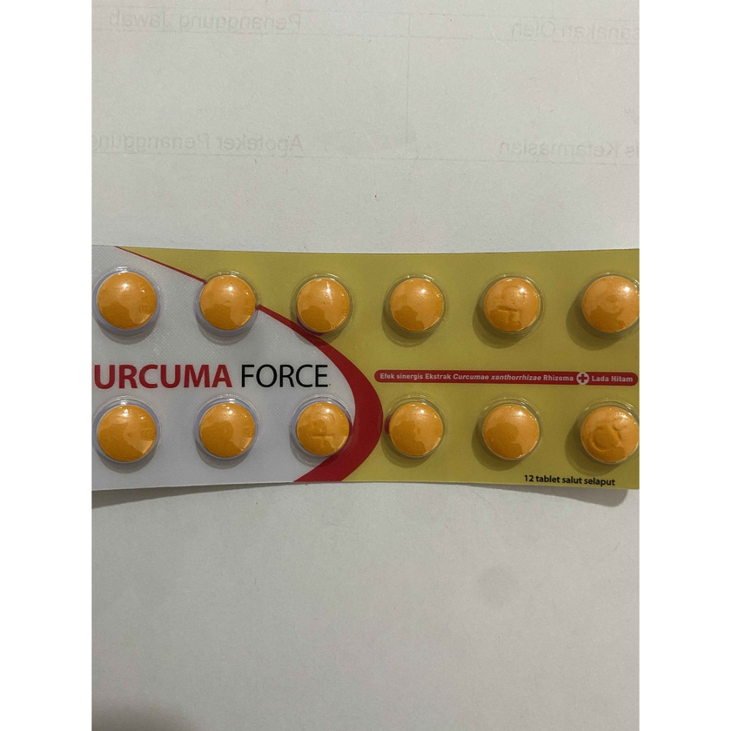 CURCUMA TAB Strip curcuma force 12 tablet vitamin penambah nafsu makan