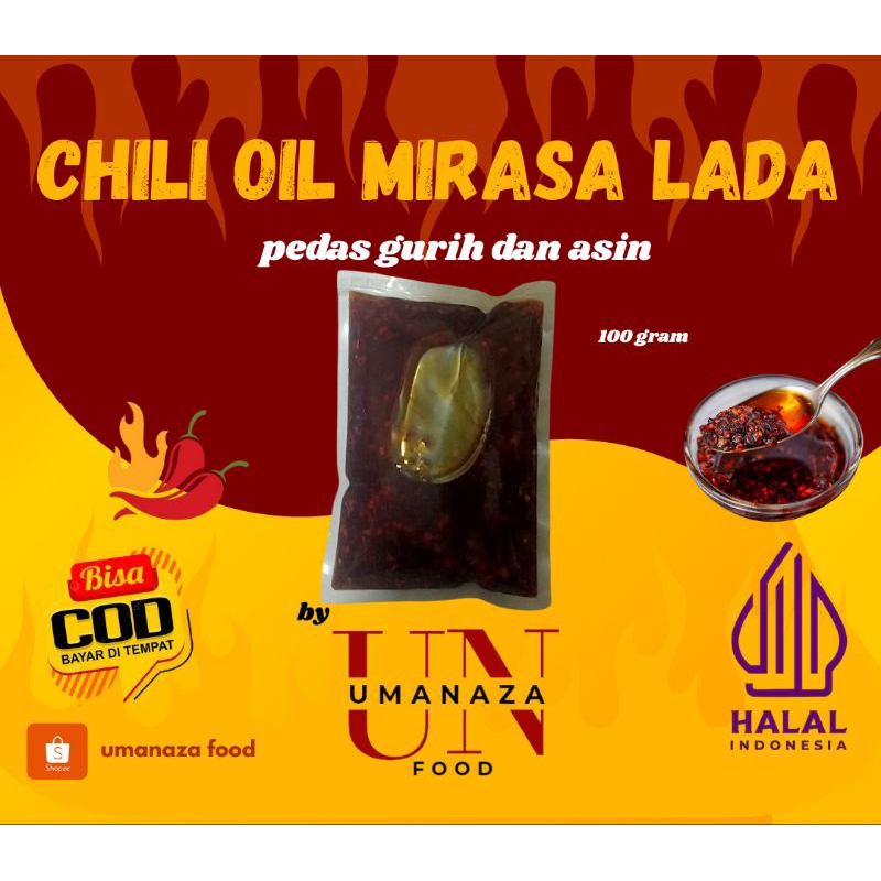

CHILI OIL/MINYAK CABAI kemasan 100 gram