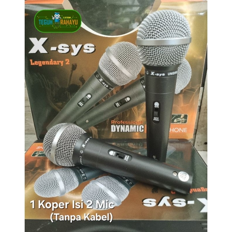 MIC DYNAMIC (ISI 2), MICROPHONE XSYS LEGENDARY 2, MIC VOCAL XSYS ISI 2 TANPA KABEL