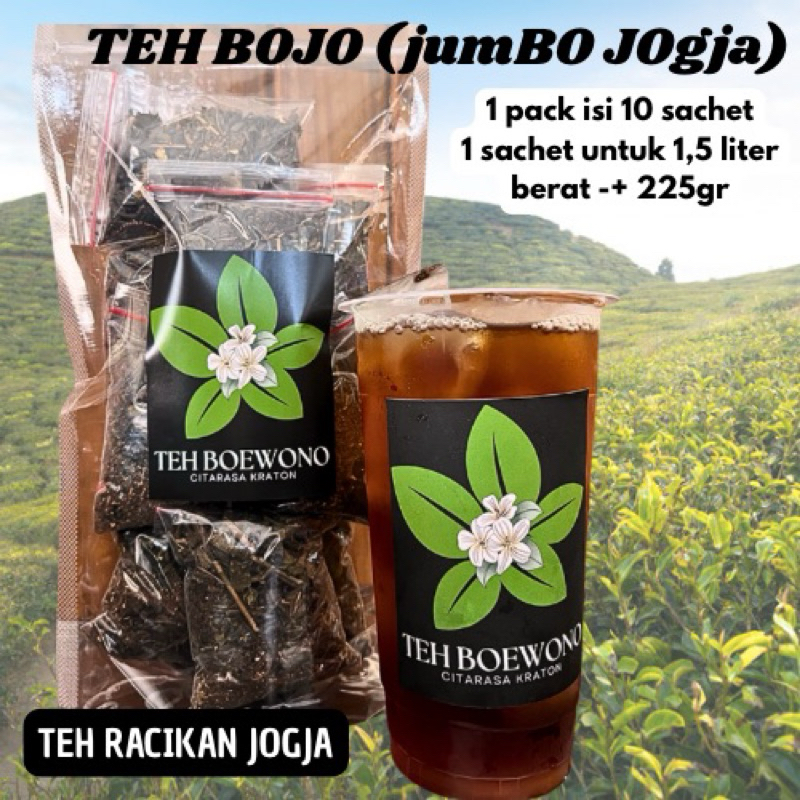 

TEH RACIKAN KHAS JOGJA ASELI , rasa lebih Sepet , kentel , rasa yang khas dari teh di jogja , 1 pack isi 10 sachet , 1 sachet untuk 1,5 liter air