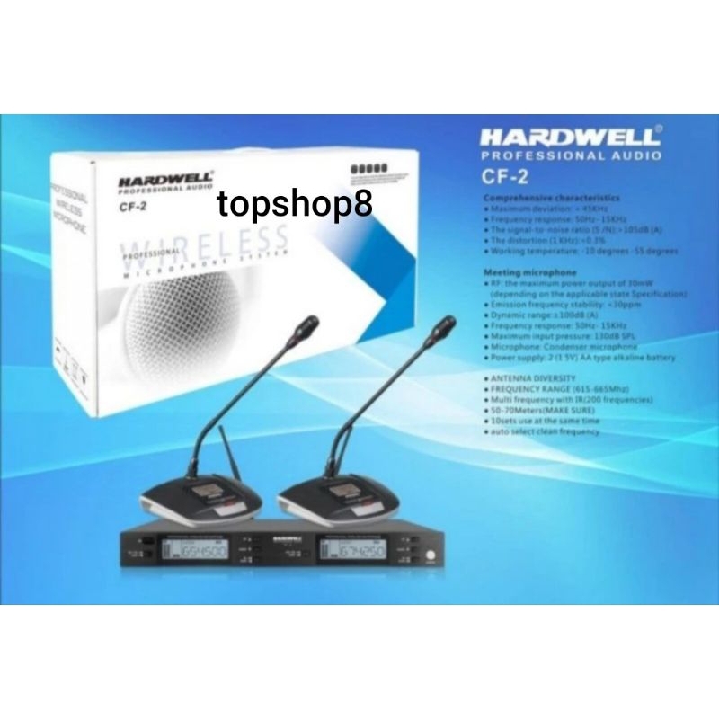 Mic meja podium HARDWELL CF 2 mic meeting wireless Hardwell CF2 original