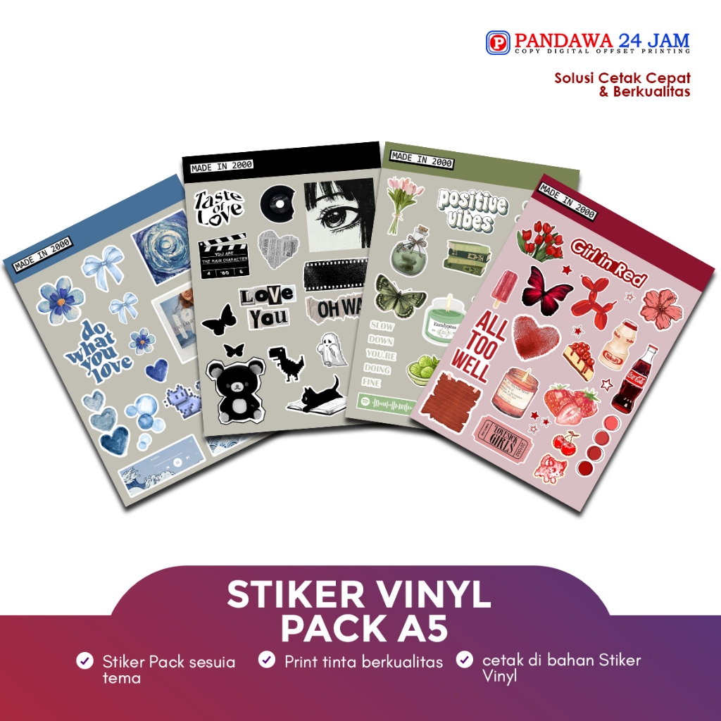 

STICKER PACK A5 VINYL - 4 PCS
