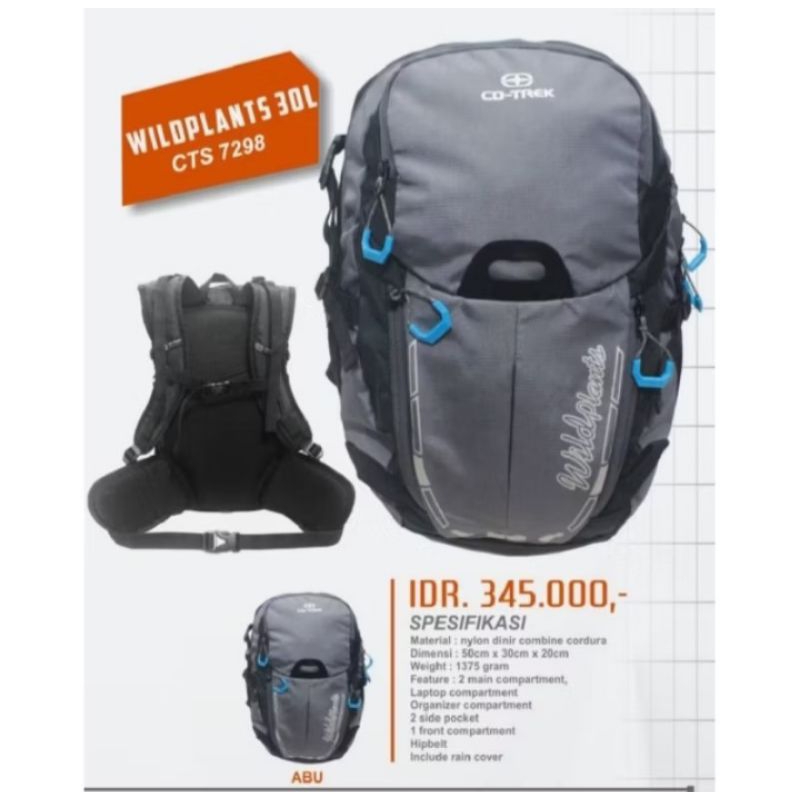 Tas Daypack Tas Co TREK series WildPlants 30L