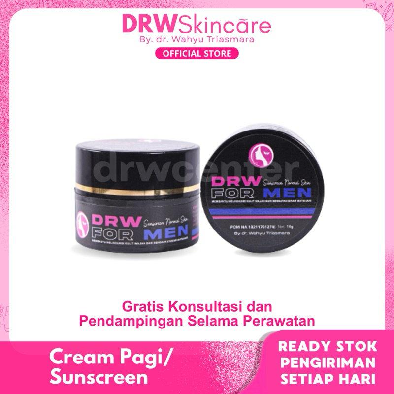 DRW For Men Cream Pagi/ Sunscreen SPF 30 DRW Skincare BPOM Original