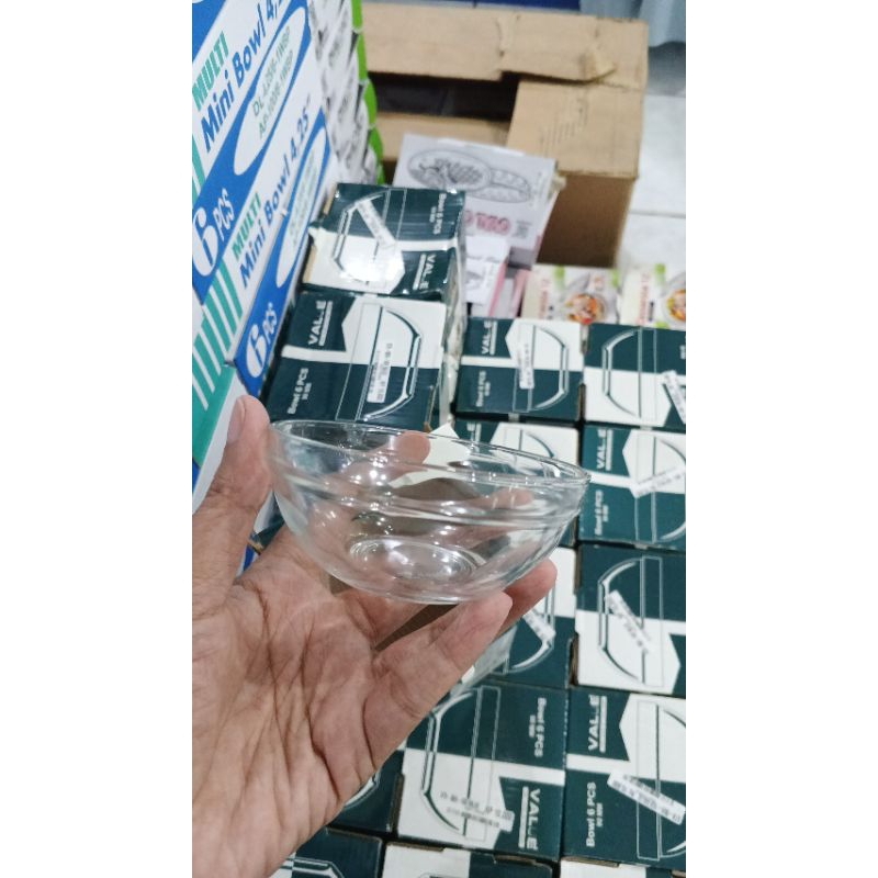 Mangkuk kaca set isi 6pc bulat kecil | mangkuk kaca bumbu mangkuk sambel