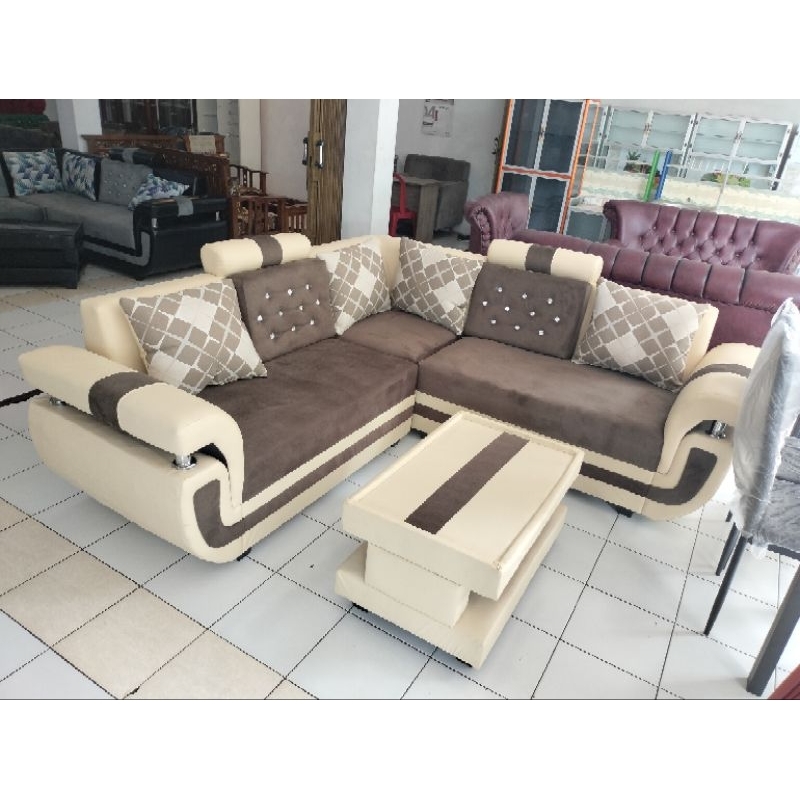 Sofa L angsa kombinasi sofa minimalis harga pabrik