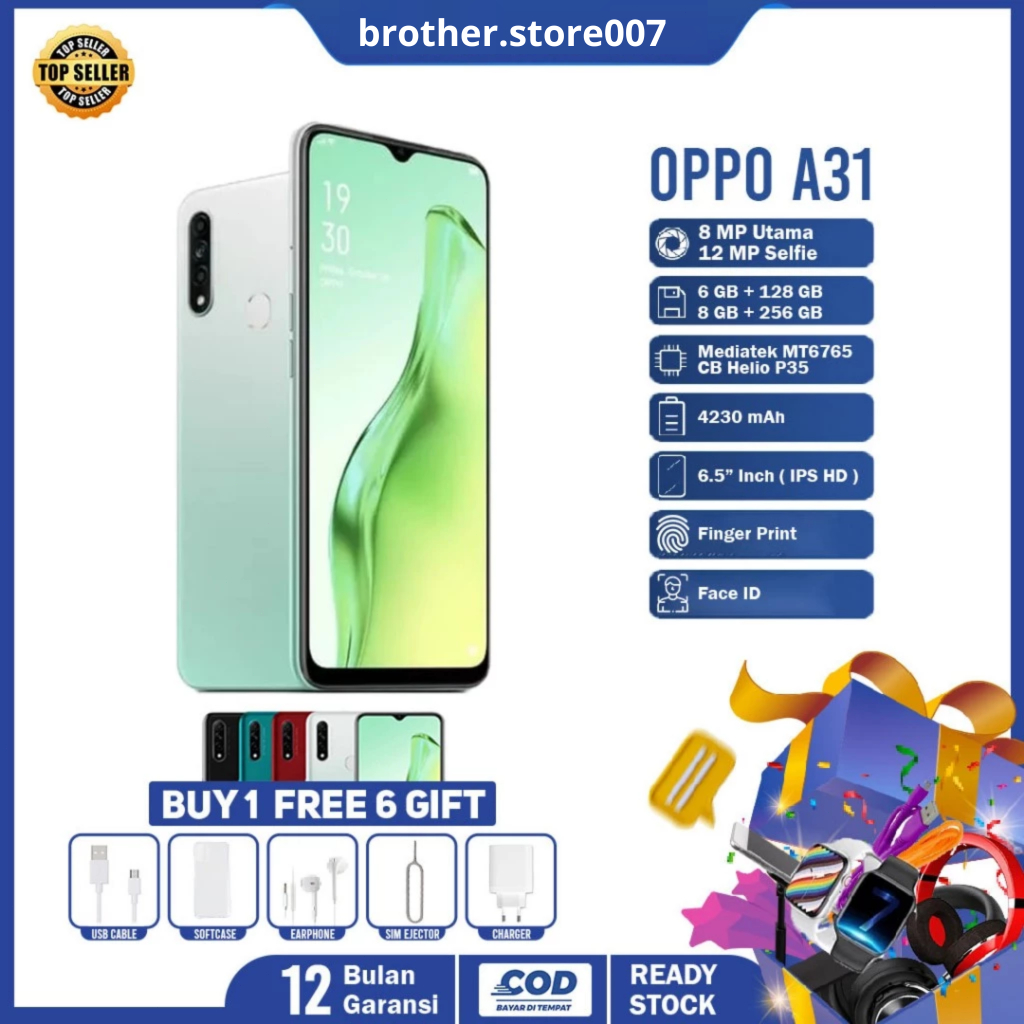 Hp OPPO A31 RAM 8/256GB 4G LTE Garansi 1 Tahun Grosir