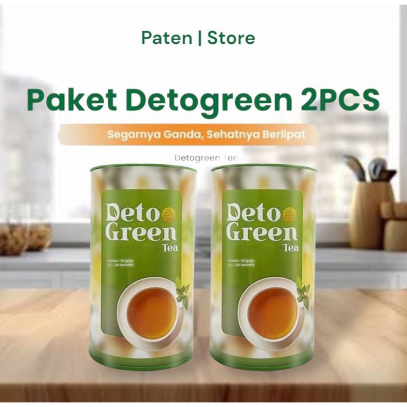 

DetoGreen 2 Pcs Teh Detox Sistem Pencernaan Membersihkan Usus Free Bubble