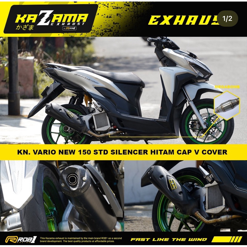 knalpot rob1 vario 125/150 new standar racing original kazama