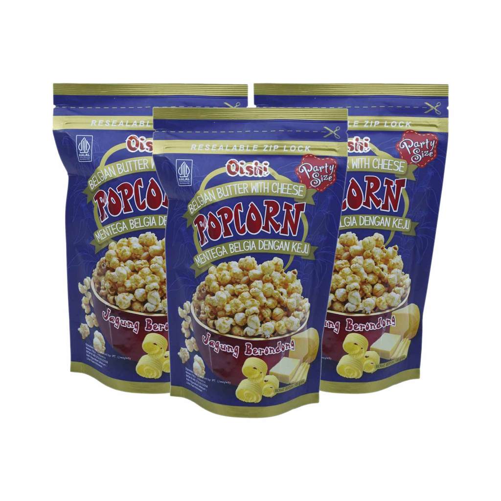 

3Pcs Oishi Popcorn Mentega Belgia Dgn Keju 100 Gram