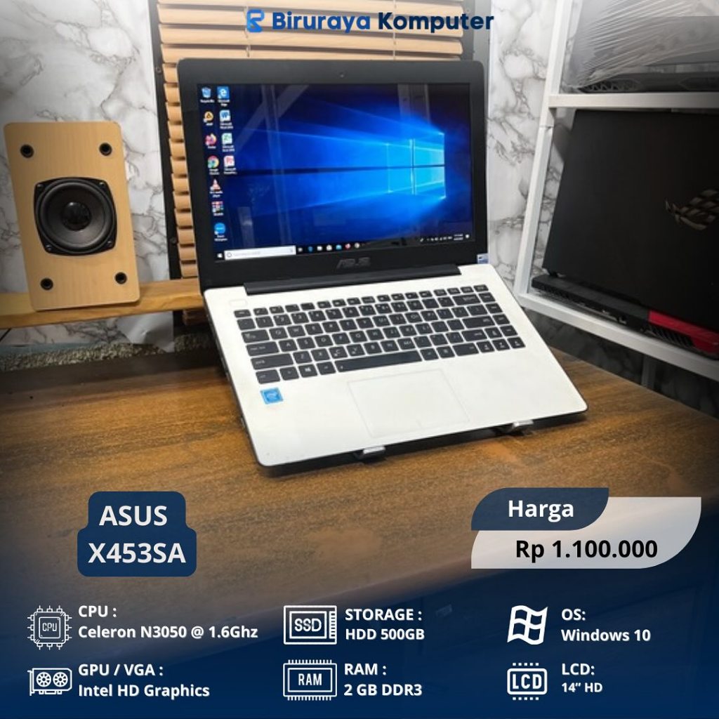 ASUS X453S  RAM: 2GB HDD: 500GB